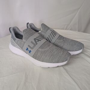 Under Armour Men's Surge 3 Slip On Sneakers Gray And Blue New No Box